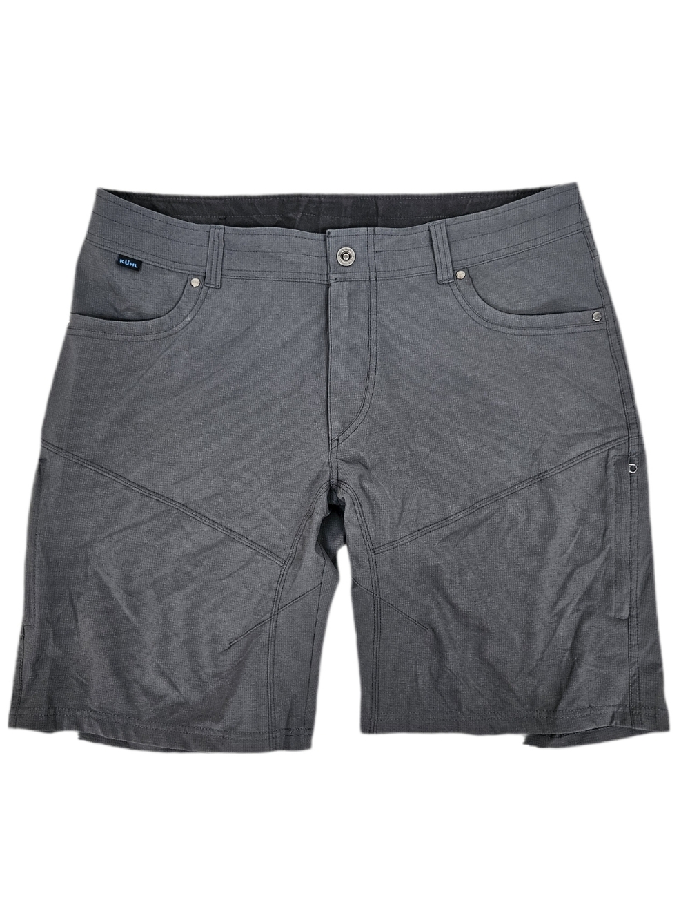 Kuhl Shorts Mens 38 Gray Silencr Kargo Cargo Performance Hiking Camp Outdoors